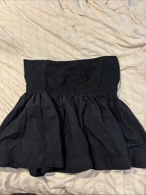 Pilcro Black Strapless Skater Top by Anthropologie
